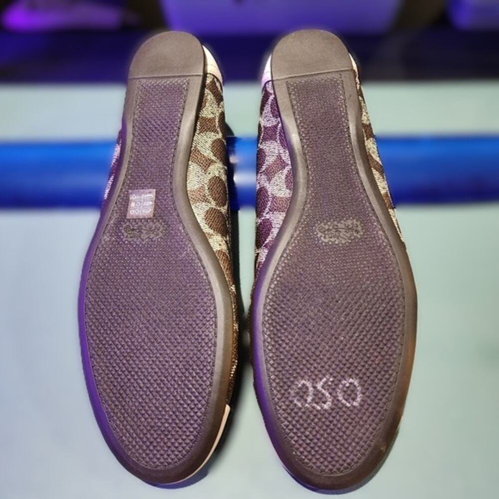 Coach Chelsea Colorblock Signature Logo Leather Ballet Flats 9.5 - Picture 9 of 11